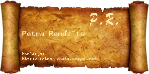 Petra Renáta névjegykártya