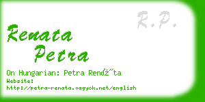 renata petra business card